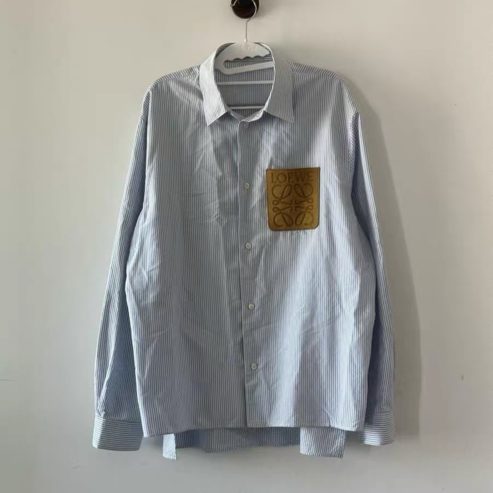 Authentic Loewe Blue Striped Men's Shirt